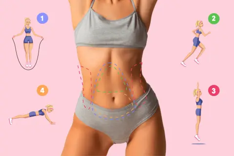 Découvrez quel sport pour perdre du ventre : corde à sauter, course, jumping jacks et planche.