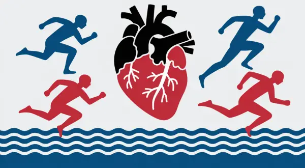 Le cœur bat au rythme des coureurs, symbolisant le top 10 des sports les plus cardio.