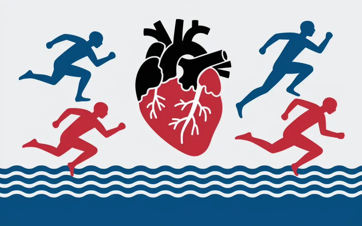 Le cœur bat au rythme des coureurs, symbolisant le top 10 des sports les plus cardio.