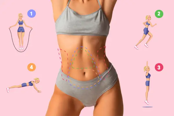 Découvrez quel sport pour perdre du ventre : corde à sauter, course, jumping jacks et planche.