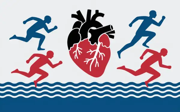 Le cœur bat au rythme des coureurs, symbolisant le top 10 des sports les plus cardio.